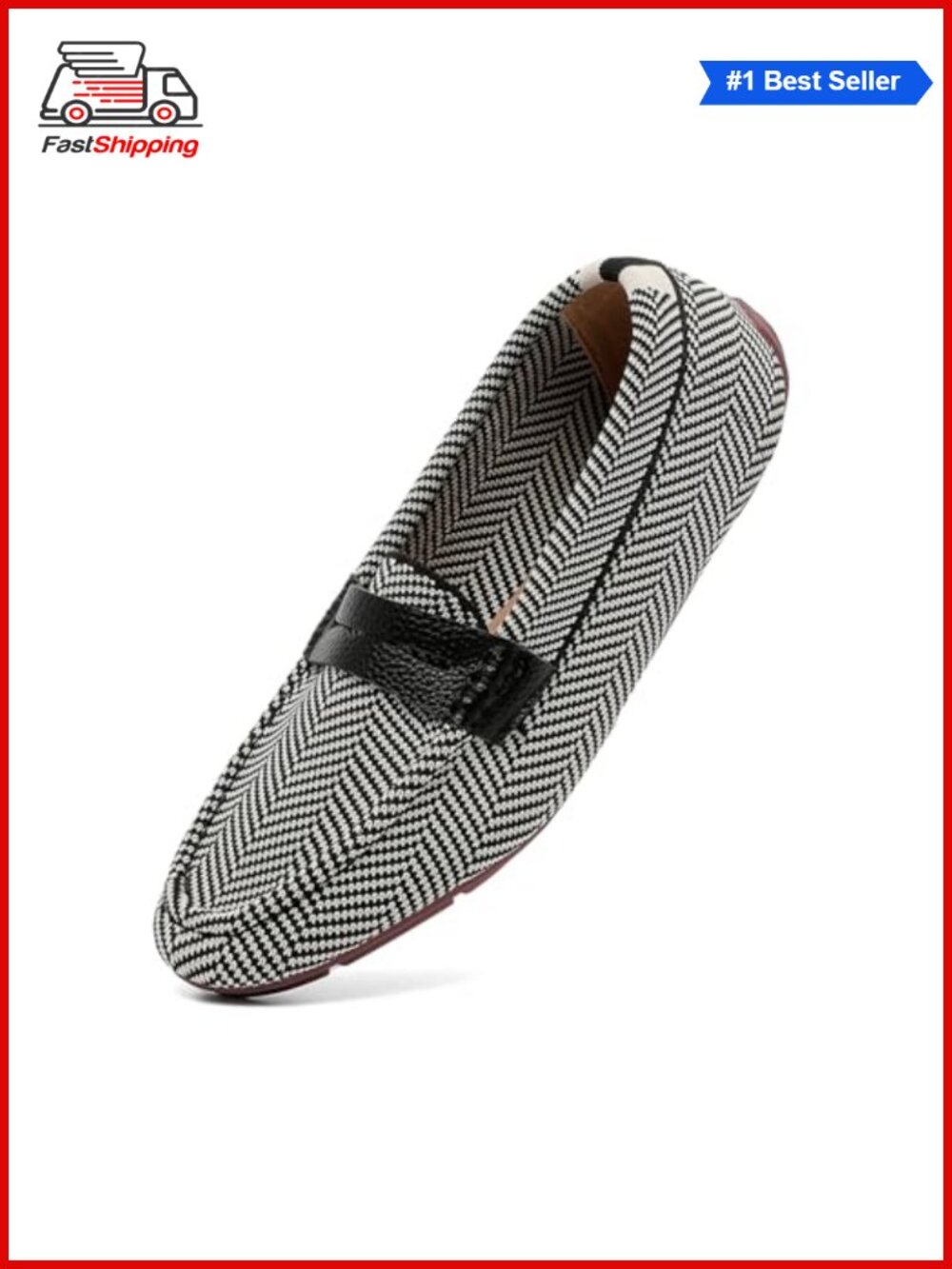 Knit Slip On Loafers Womens Business Casual Work Flats Comfortable Walking Shoes